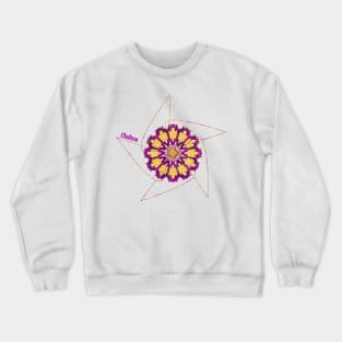 Purple Chakra Meditation Energy Wheel Crewneck Sweatshirt